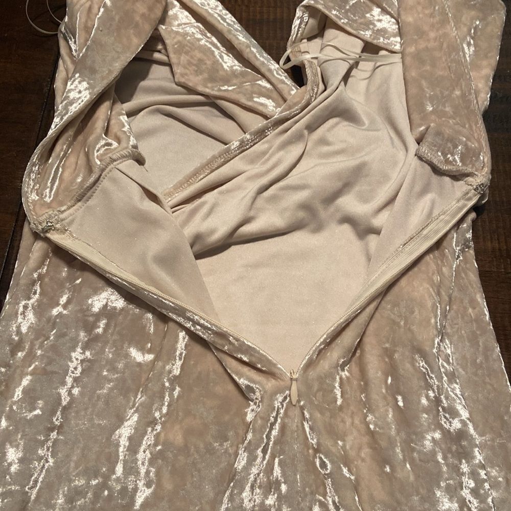 Hot Miami Styles Velvet Dresss Sexy ladies size M Cream - Picture 9 of 9